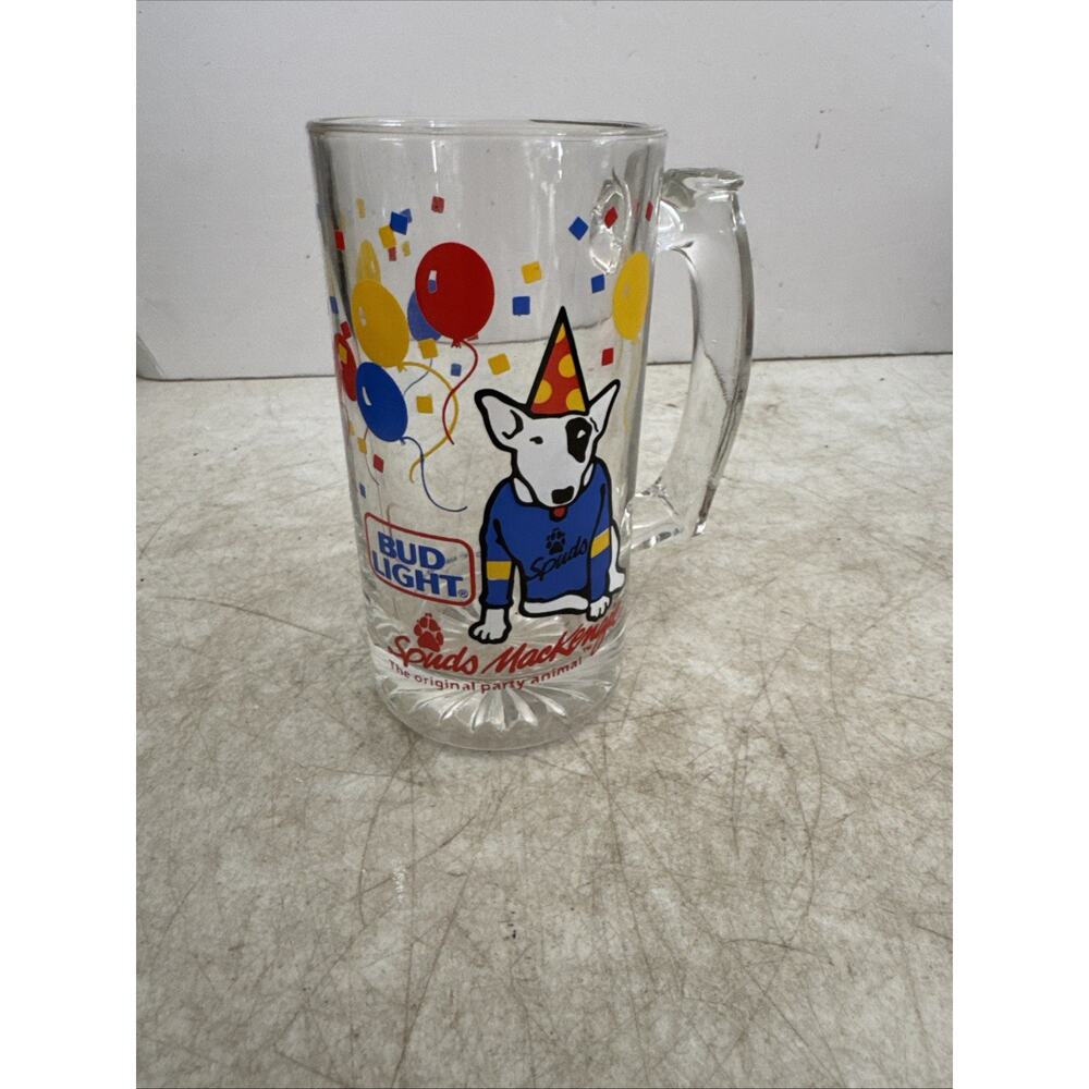Vintage Spuds MacKenzie Bud Light Glass Mug 1987 Original Party Animal
